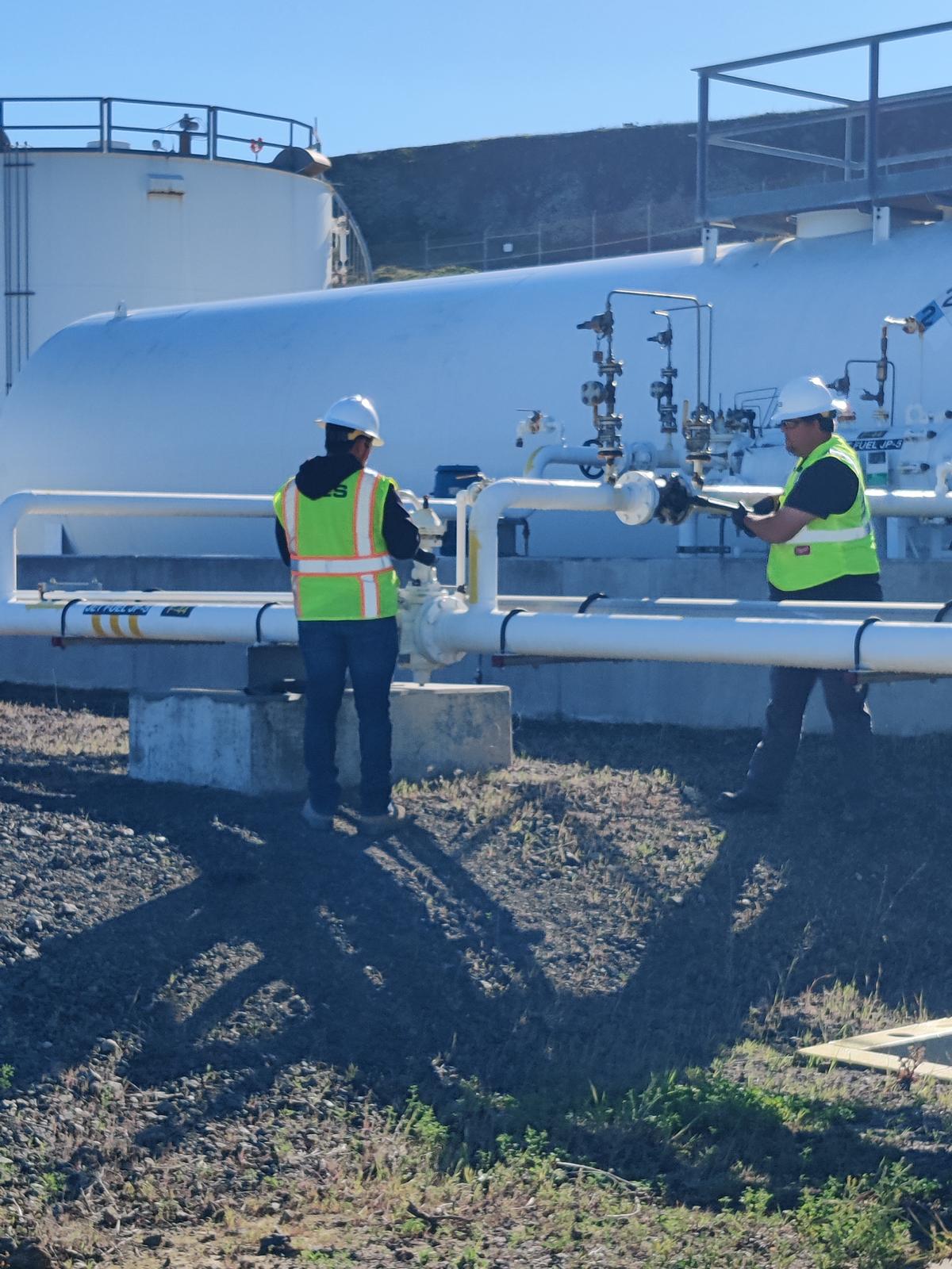 Industrial fuel storage tanks