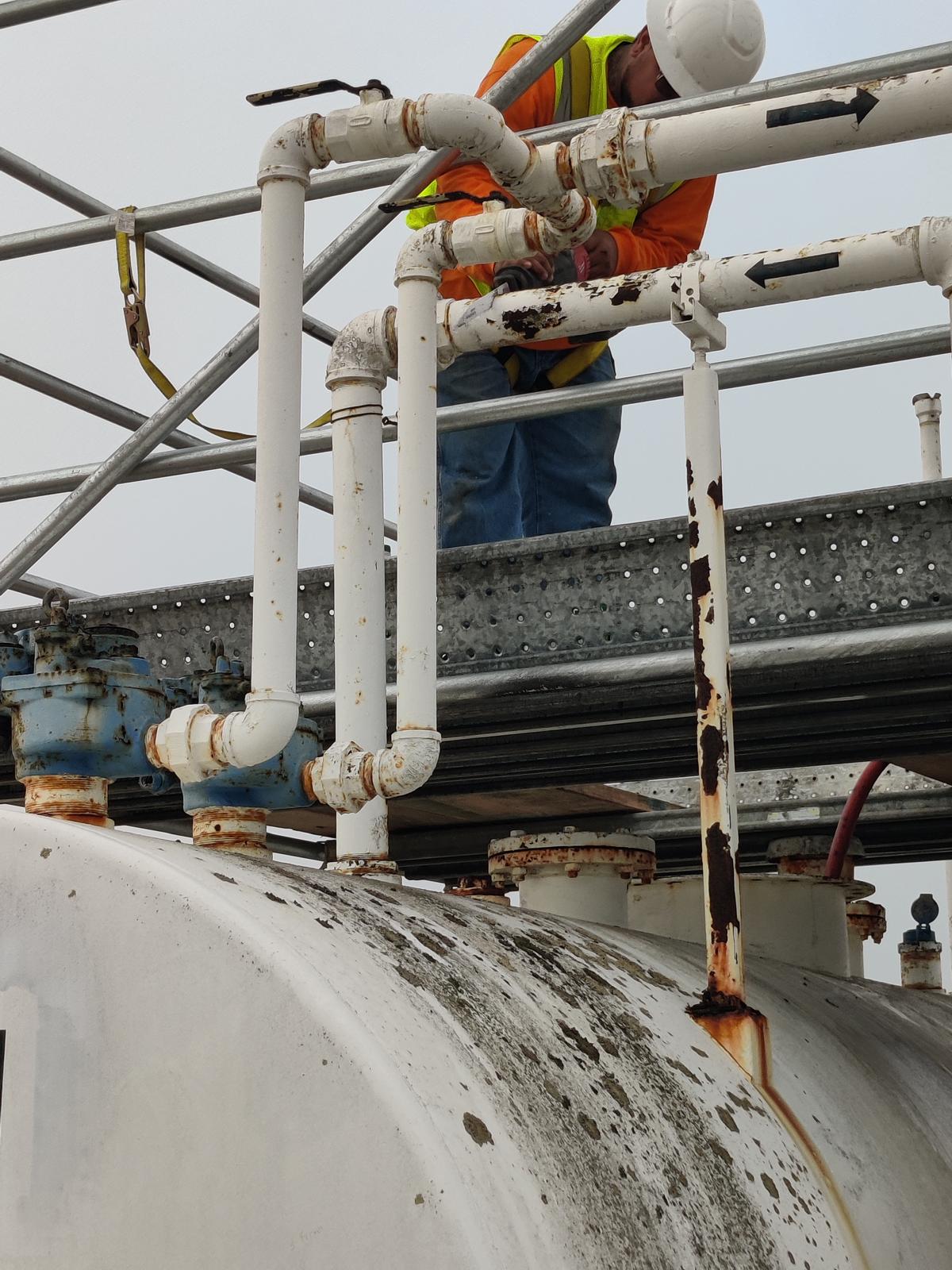 Close-up of fuel pump nozzle